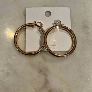 Large gold hoop earrings Fashion Jewelry